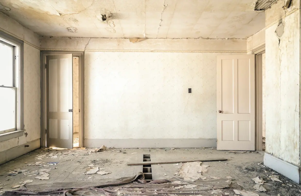 Waste disposal crew managing a cleanout project in Wayland